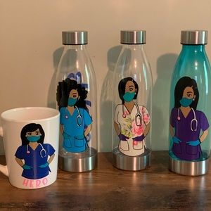 Healthcare Nurse water bottle coffee mug Hero